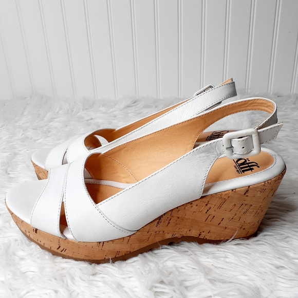 Sofft Shoes | Sofft Womens Savina Leather White Sandals | Poshmark